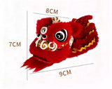 Cultural Art Chinese Traditional Miniature Lion Dance Handicraft Car Decorative 8 x 7 x 9 cm 2 Colours