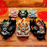 Cultural Art Chinese Traditional Miniature Lion Dance Handicraft Car Decorative 20 x 6.5 x 9.5 cm 6 Colours