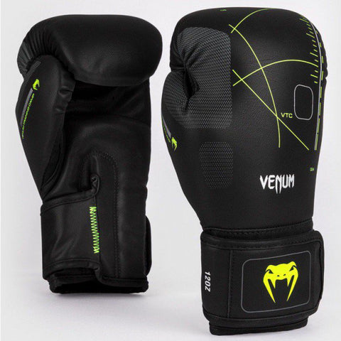VENUM TRAINING CAMP 4.0 BOXING GLOVES 10-16 OZ Black Neon Green
