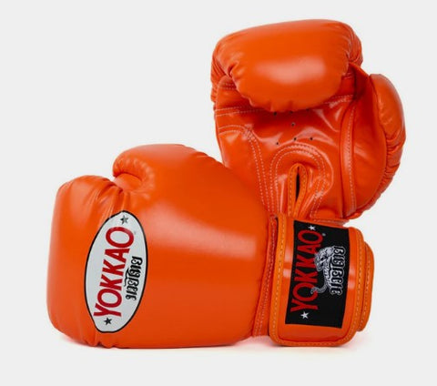 YOKKAO MATRIX ORANGE MUAY THAI BOXING GLOVES 8-16 oz