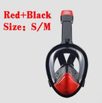 Diving Snorkeling Anti-Fog Full Mask Adults & Junior 5 Colours M2098