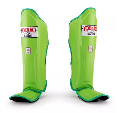 YOKKAO MATRIX LIME MUAY THAI BOXING MMA SHIN GUARD PROTECTOR XS-L