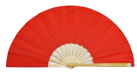 Tai Chi / Kung Fu / Martial Art Combat Performing Left / Right Hand Bamboo Fan 33 cm -MAF034 Red