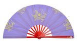 Tai Chi / Kung Fu / Martial Art Combat Performing Left / Right Hand Bamboo Fan 33 cm -MAF047 Purple Gold