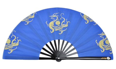 Tai Chi / Kung Fu / Martial Art Combat Performing Left / Right Hand Bamboo Fan 33 cm -MAF047 Blue
