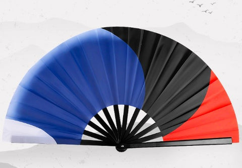 Tai Chi / Kung Fu / Martial Art Combat Performing Hand Fan 33 cm -MAF048 Black 2 Sides