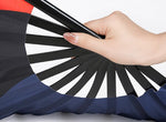 Tai Chi / Kung Fu / Martial Art Combat Performing Hand Fan 33 cm -MAF048 Black 2 Sides