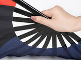 Tai Chi / Kung Fu / Martial Art Combat Performing Hand Fan 33 cm -MAF048 Black 2 Sides