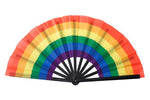 Tai Chi / Kung Fu / Martial Art Combat Performing Hand Fan 33 cm -MAF049f Rainblow Black / White Tangs
