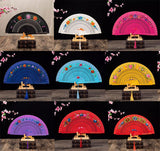 Classic Spanish Dancing Performing Folding Hand Fan Double Sides 23cm -MAF050 9 Colours