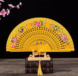 Classic Spanish Dancing Performing Folding Hand Fan Double Sides 23cm -MAF050 9 Colours