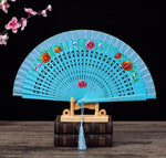 Classic Spanish Dancing Performing Folding Hand Fan Double Sides 23cm -MAF050 9 Colours