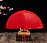 Classic Spanish Dancing Performing Folding Hand Fan Double Sides 23cm -MAF053 Red