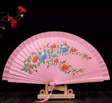 Classic Spanish Dancing Performing Folding Hand Fan Double Sides 23cm -MAF055 9 Colours