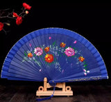 Classic Spanish Dancing Performing Folding Hand Fan Double Sides 23cm -MAF055 9 Colours
