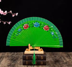 Classic Spanish Dancing Performing Folding Hand Fan Double Sides 23cm -MAF055 9 Colours