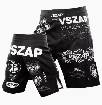 VSZAP MMAS027 MMA FIGHT SHORTS XXS-XL BLACK