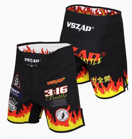 VSZAP MMAS035 MMA FIGHT SHORTS XXS-XL BLACK