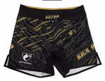VSZAP MMAS040 MMA FIGHT SHORTS XXS-XL BLACK GOLD