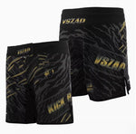 VSZAP MMAS040 MMA FIGHT SHORTS XXS-XL BLACK GOLD