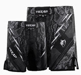 VSZAP MMAS043 MMA FIGHT SHORTS XXS-XL BLACK SILVER