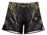 VSZAP MMAS043 MMA FIGHT SHORTS XXS-XL BLACK GOLD