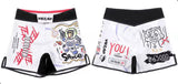VSZAP MMAS064 MMA FIGHT SHORTS XXS-XL White