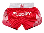 FLUORY MTSF116 MUAY THAI BOXING SHORTS XS-XXXL Red UNISEX JUNIOR & ADULT