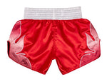 FLUORY MTSF116 MUAY THAI BOXING SHORTS XS-XXXL Red UNISEX JUNIOR & ADULT