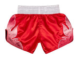 FLUORY MTSF116 MUAY THAI BOXING SHORTS XS-XXXL Red UNISEX JUNIOR & ADULT
