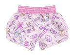 FLUORY MTSF117 SWEET FIGHTER MUAY THAI BOXING SHORTS XXXS-M UNISEX JUNIOR Pink