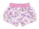 FLUORY MTSF117 SWEET FIGHTER MUAY THAI BOXING SHORTS XXXS-M UNISEX JUNIOR Pink