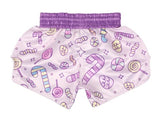 FLUORY MTSF117 SWEET FIGHTER MUAY THAI BOXING SHORTS XXXS-M UNISEX JUNIOR Purple
