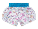 FLUORY MTSF117 SWEET FIGHTER MUAY THAI BOXING SHORTS XXXS-M UNISEX JUNIOR Blue