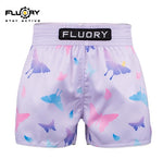 FLUORY MTSF118 MUAY THAI BOXING SHORTS XS-XXXL Purple UNISEX JUNIOR & ADULT