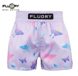 FLUORY MTSF118 MUAY THAI BOXING SHORTS XS-XXXL Purple UNISEX JUNIOR & ADULT