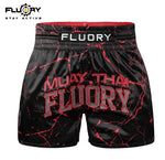 FLUORY MTSF115 MUAY THAI BOXSHORTS XS-XXXL Rot Gelb UNISEX JUNIOR &amp; ERWACHSENE