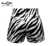 FLUORY MTSF122 MUAY THAI BOXING SHORTS XS-XXXL BLACK UNISEX JUNIOR & ADULT