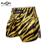 FLUORY MTSF122 MUAY THAI BOXING SHORTS XS-XXXL YELLOW UNISEX JUNIOR & ADULT