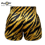 FLUORY MTSF122 MUAY THAI BOXING SHORTS XS-XXXL YELLOW UNISEX JUNIOR & ADULT