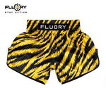 FLUORY MTSF122 MUAY THAI BOXING SHORTS XS-XXXL YELLOW UNISEX JUNIOR & ADULT