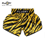 FLUORY MTSF122 MUAY THAI BOXING SHORTS XS-XXXL YELLOW UNISEX JUNIOR & ADULT
