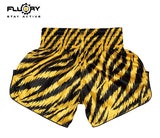 FLUORY MTSF122 MUAY THAI BOXING SHORTS XS-XXXL YELLOW UNISEX JUNIOR & ADULT