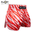 FLUORY MTSF122 MUAY THAI BOXING SHORTS XS-XXXL RED UNISEX JUNIOR & ADULT