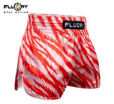 FLUORY MTSF122 MUAY THAI BOXING SHORTS XS-XXXL RED UNISEX JUNIOR & ADULT