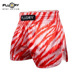 FLUORY MTSF122 MUAY THAI BOXING SHORTS XS-XXXL RED UNISEX JUNIOR & ADULT