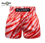 FLUORY MTSF122 MUAY THAI BOXING SHORTS XS-XXXL RED UNISEX JUNIOR & ADULT
