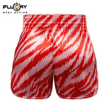 FLUORY MTSF122 MUAY THAI BOXING SHORTS XS-XXXL RED UNISEX JUNIOR & ADULT