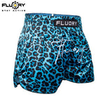 FLUORY MTSF123 MUAY THAI BOXING SHORTS XS-XXXL BLUE UNISEX JUNIOR & ADULT