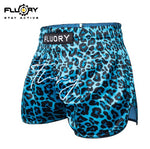 FLUORY MTSF123 MUAY THAI BOXING SHORTS XS-XXXL BLUE UNISEX JUNIOR & ADULT